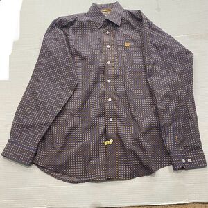 Cinch Geometric Square Print Western Cowboy Button Down Shirt Men’s Size Medium